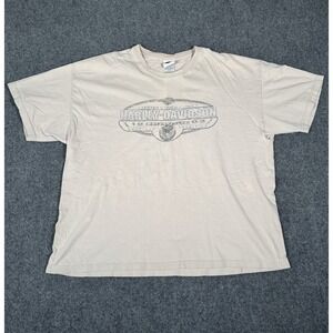Harley Davidson Grand Canyon Shirt Mens 2XL Beige Bellemont Arizona Vintage 2002